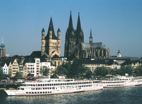 Cologne historic city panorama